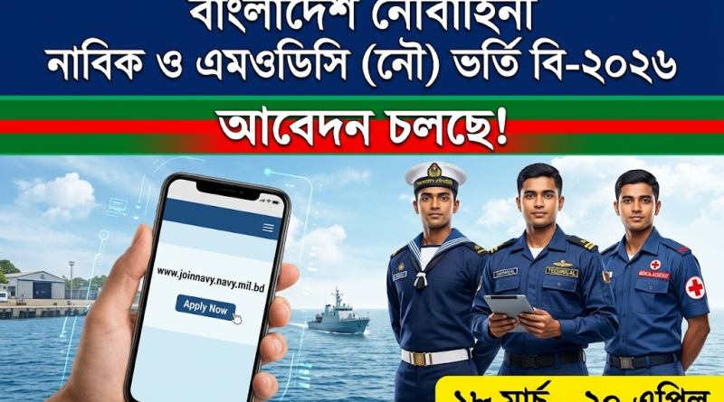 বাংলাদেশ নৌবাহিনীতে নাবিক ও এমওডিসি (নৌ) পদে বি-২০২৬