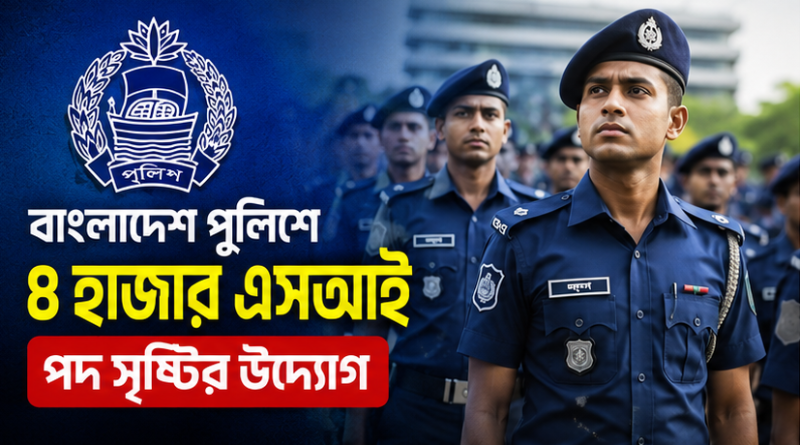 বাংলাদেশ পুলিশে ৪ হাজার এসআই পদ সৃষ্টির উদ্যোগ